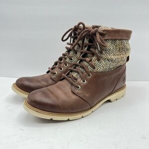 Timberland x Harris Tweed Women’s Size 8 Brown Ankle Boots Casual Classic